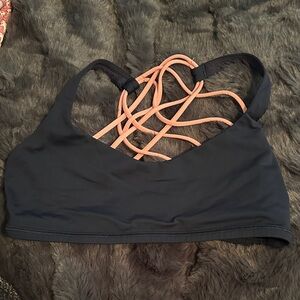 Lululemon Free to be Bra *light support A/B Cup - Navy blue with pink